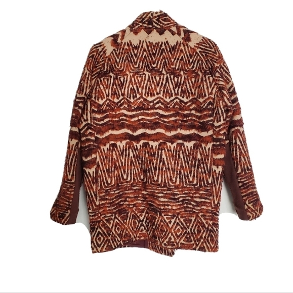 Free People Faux Fur Patterned Coat - Picture 4 of 6